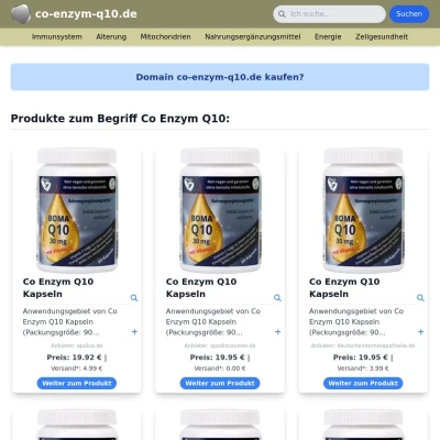 Screenshot co-enzym-q10.de