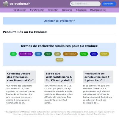 Screenshot co-evoluer.fr