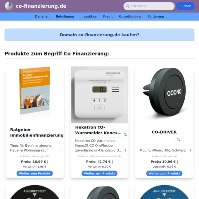 Screenshot co-finanzierung.de