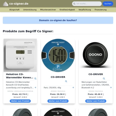 Screenshot co-signer.de