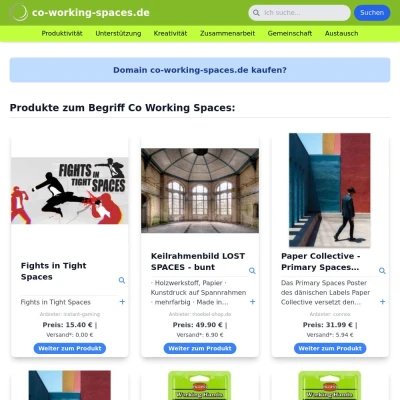 Screenshot co-working-spaces.de