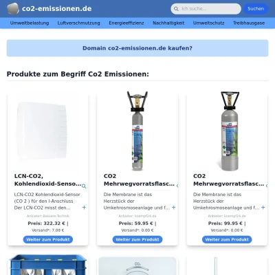 Screenshot co2-emissionen.de