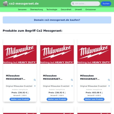 Screenshot co2-messgeraet.de