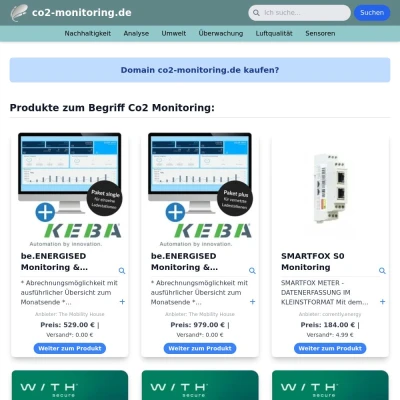 Screenshot co2-monitoring.de