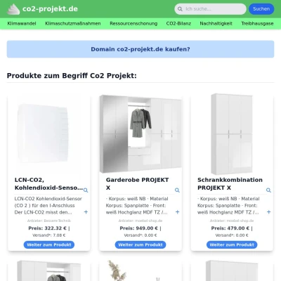 Screenshot co2-projekt.de
