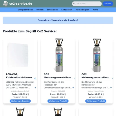 Screenshot co2-service.de