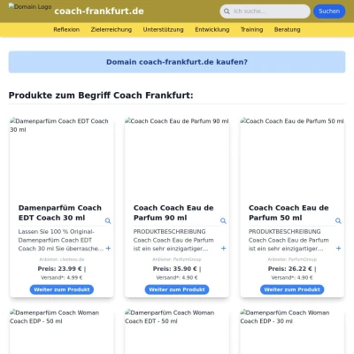 Screenshot coach-frankfurt.de