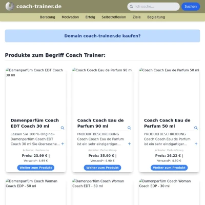 Screenshot coach-trainer.de