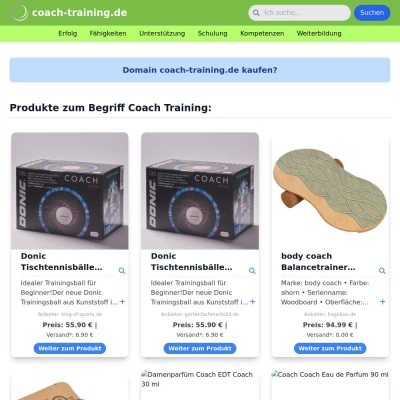 Screenshot coach-training.de