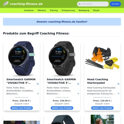 Screenshot coaching-fitness.de