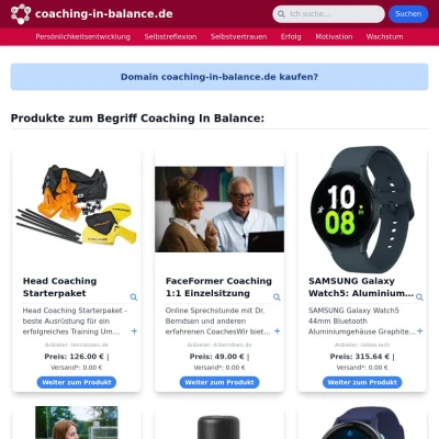 Screenshot coaching-in-balance.de