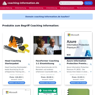 Screenshot coaching-information.de