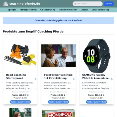 Screenshot coaching-pferde.de