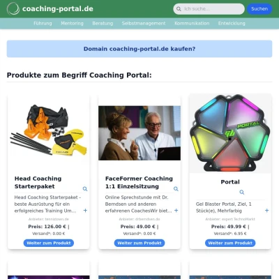 Screenshot coaching-portal.de