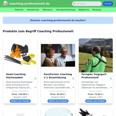 Screenshot coaching-professionell.de