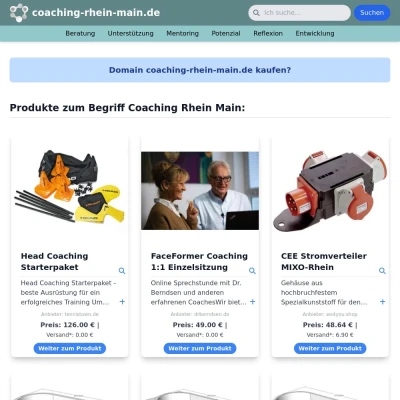 Screenshot coaching-rhein-main.de
