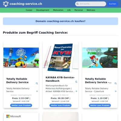 Screenshot coaching-service.ch