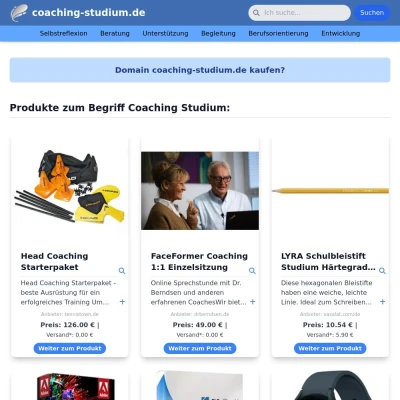 Screenshot coaching-studium.de