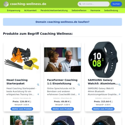 Screenshot coaching-wellness.de