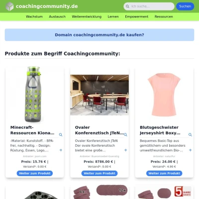 Screenshot coachingcommunity.de