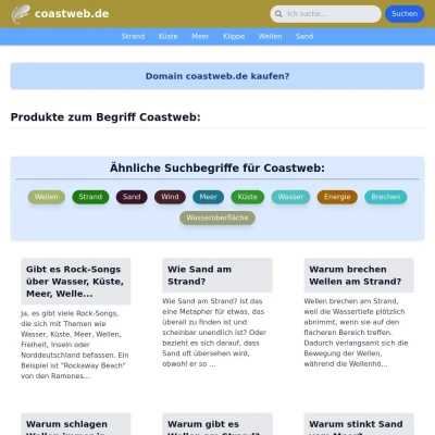 Screenshot coastweb.de