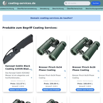 Screenshot coating-services.de