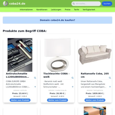 Screenshot coba24.de