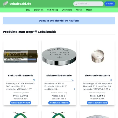 Screenshot cobaltoxid.de