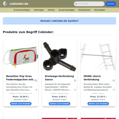 Screenshot cobinder.de