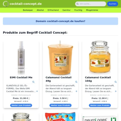 Screenshot cocktail-concept.de