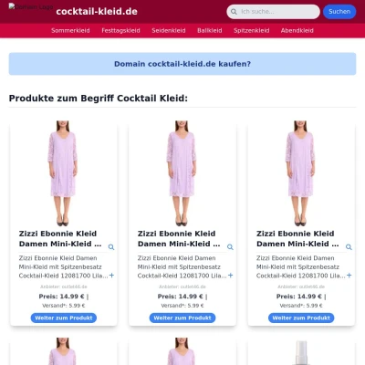 Screenshot cocktail-kleid.de