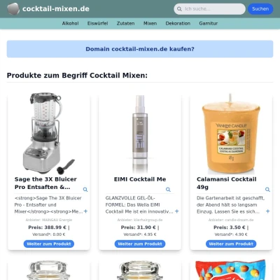 Screenshot cocktail-mixen.de