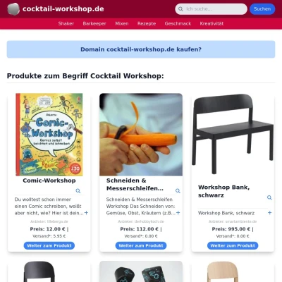 Screenshot cocktail-workshop.de