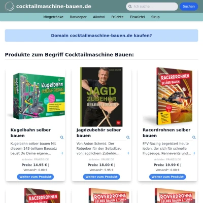 Screenshot cocktailmaschine-bauen.de