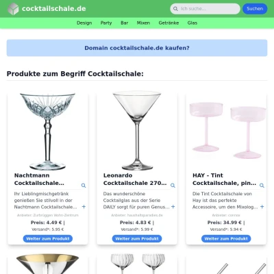 Screenshot cocktailschale.de