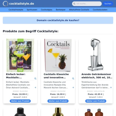 Screenshot cocktailstyle.de