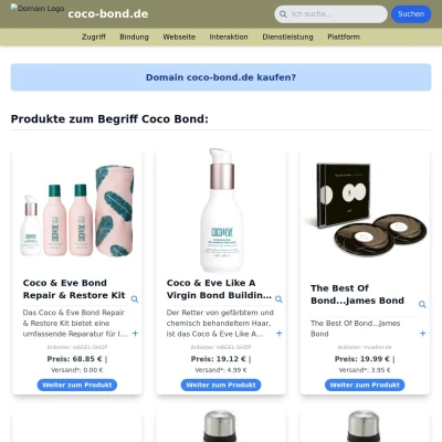 Screenshot coco-bond.de