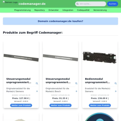 Screenshot codemanager.de