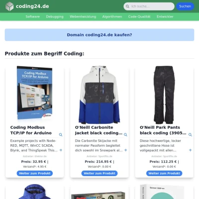 Screenshot coding24.de