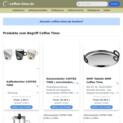 Screenshot coffee-time.de