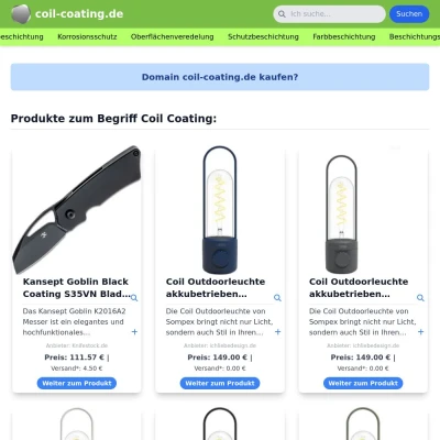 Screenshot coil-coating.de