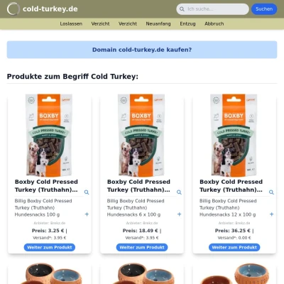Screenshot cold-turkey.de