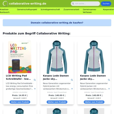 Screenshot collaborative-writing.de