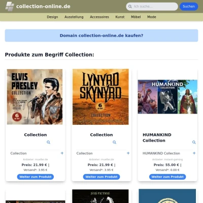 Screenshot collection-online.de