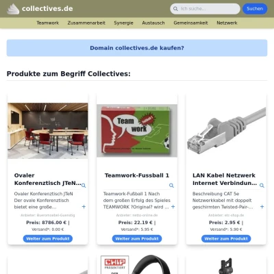 Screenshot collectives.de