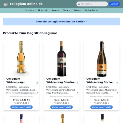 Screenshot collegium-online.de