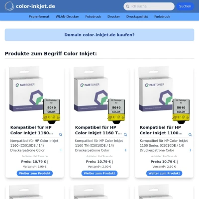 Screenshot color-inkjet.de