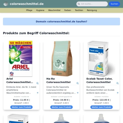 Screenshot colorwaschmittel.de