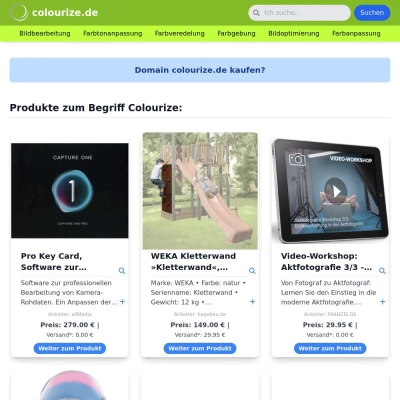 Screenshot colourize.de