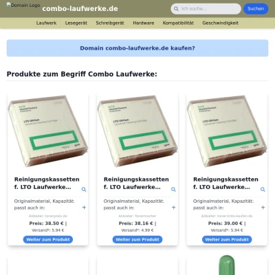 Screenshot combo-laufwerke.de